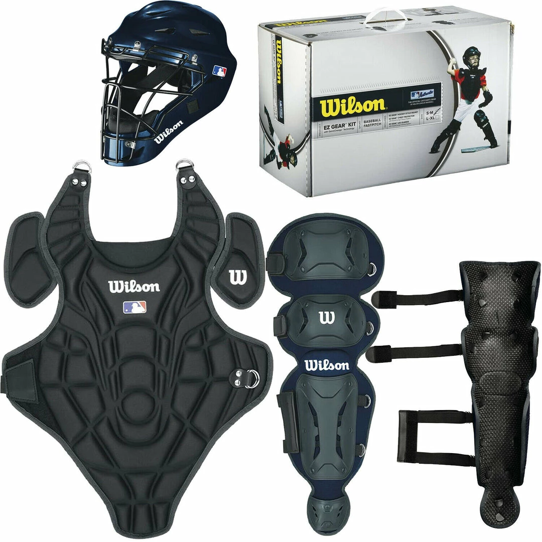 Wilson EZ Gear Kit Catching Box Set Protective Gear- Batting And Fielding