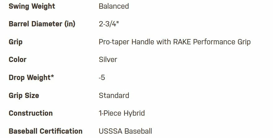 Bats And Accessories True Rake -5 Bat